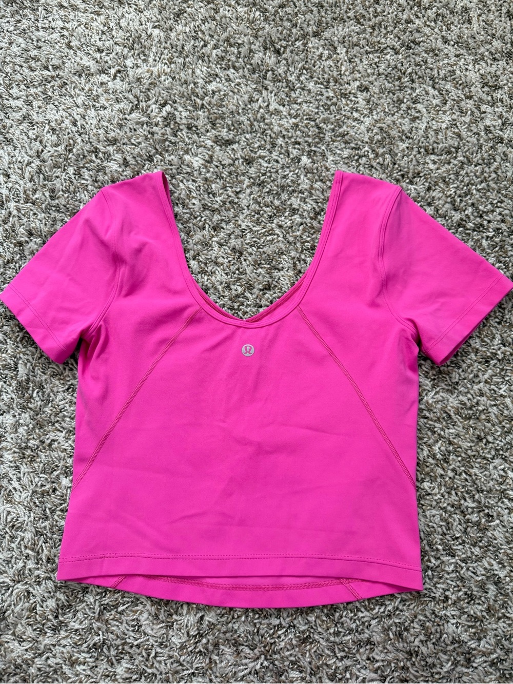 lululemon athletica Women's Pink Scoop-Neck Athletic Top